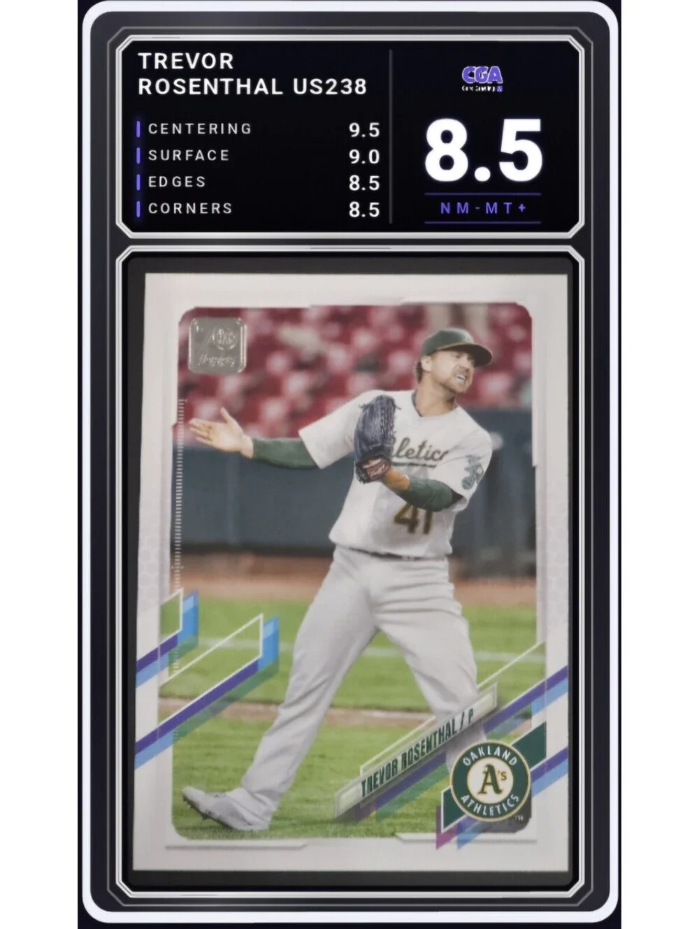 2021 Topps Update #US238 Trevor Rosenthal Athletics A's - CGA 8.5 Digital Grade